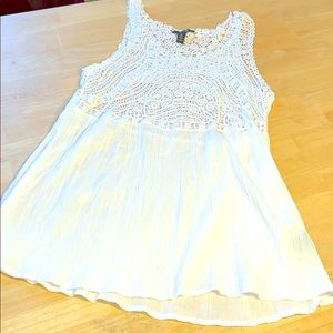 LRL Lauren Jeans Co White Cotton Tank